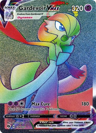 <transcy>مسار بطل البوكيمون 076/073 76/73 Gardevoir VMAX Hyper Rare</transcy>