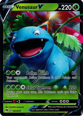 <transcy>مسار بطل بطاقة البوكيمون 001/073 1/73 Venusaur V Ultra Rare</transcy>