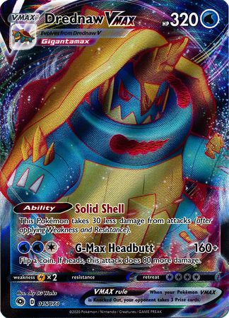 <transcy>Pokemon Card Champion&#39;s Path 015/073 15/73 Drednaw VMAX Ultra Rare</transcy>