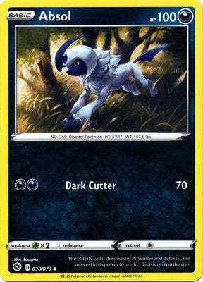 <transcy>Pokemon Card Champion&#39;s Path 038/073 38/73 Absol Usædvanlig</transcy>