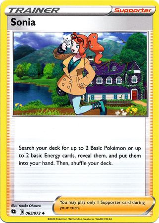 <transcy>Pokemon Card Champion&#39;s Path 065/073 65/73 Sonia Supporter Ikke almindelig</transcy>