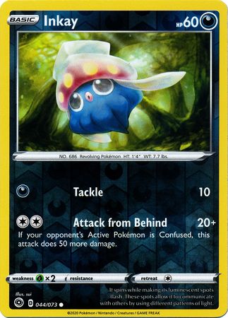 Pokemon Card Champion's Path 044/073 44/73 Inkay Common Reverse Holo