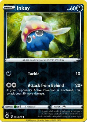 <transcy>Pokemon Card Champion&#39;s Path 044/073 44/73 Inkay Common Reverse Holo</transcy>