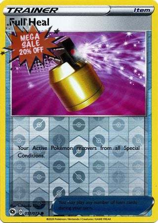 <transcy>Pokemon Card Champion&#39;s Path 051/073 51/73 Full Heal Item Common Reverse Holo</transcy>