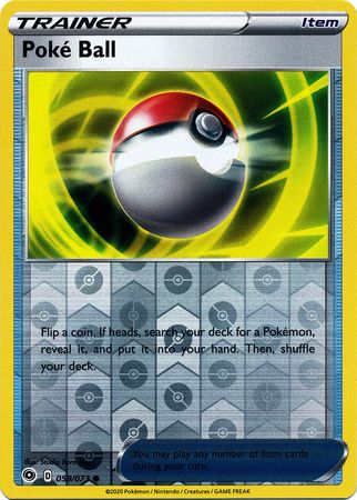 <transcy>Pokemon Card Champion&#39;s Path 059/073 59/73 Poké Ball Item Common Reverse Holo</transcy>