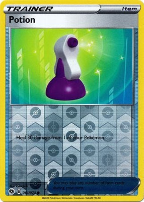 Pokemon Card Champion's Path 061/073 61/73 Potion Item Common Reverse Holo