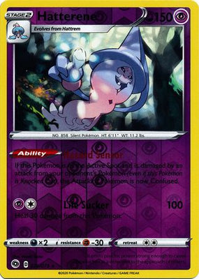 Pokemon Card Champion's Path 020/073 20/73 Hatterene Rare Reverse Holo