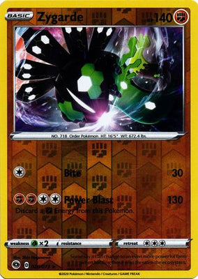 Pokemon Card Champion's Path 028/073 28/73 Zygarde Rare Reverse Holo