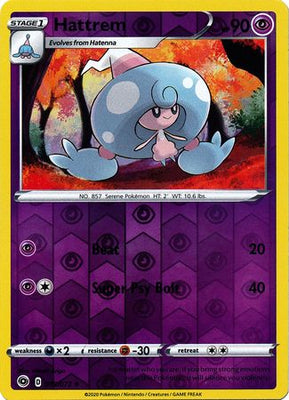 Pokemon Card Champion's Path 019/073 19/73 Hattrem Uncommon Reverse Holo