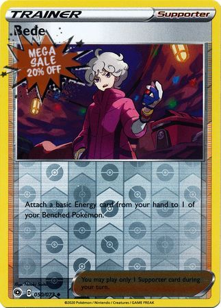 <transcy>Pokemon Card Champion&#39;s Path 050/073 50/73 Bede Supporter Ikke almindelig Omvendt Holo</transcy>