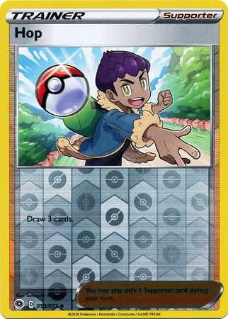 <transcy>Pokemon Card Champion&#39;s Path 053/073 53/73 Hop Supporter Gelegentlich Reverse Holo</transcy>