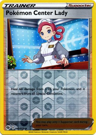 <transcy>Pokemon Card Champion&#39;s Path 060/073 60/73 Pokémon Center Lady Reverse Holo</transcy>