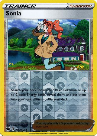 Pokemon Card Champion's Path 065/073 65/73 Sonia Supporter Uncommon Reverse Holo