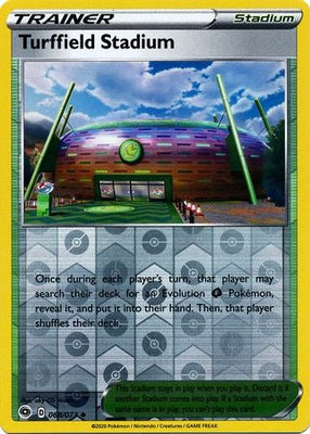 Pokemon Card Champion's Path 068/073 68/73 Turffield Stadium Stadium Reverse Holo