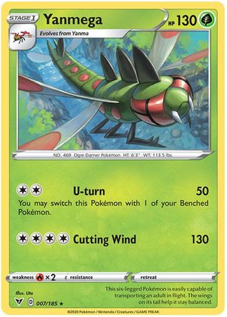 <transcy>Pokemon Card Vivid Voltage 007/185 7/185 Yanmega Selten</transcy>