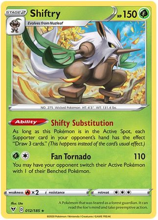 Pokemon Card Vivid Voltage 012/185 12/185 Shiftry Rare