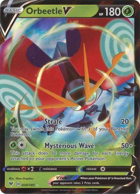Pokemon Card Vivid Voltage 020/185 20/185 Orbeetle V Ultra Rare *M*
