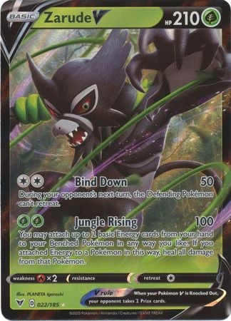 Pokemon Card Vivid Voltage 022/185 22/185 Zarude V Ultra Rare *M*