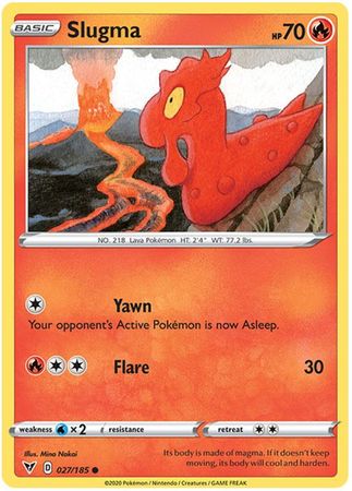 <transcy>Pokemon Card Vivid Voltage 027/185 27/185 Slugma Common</transcy>