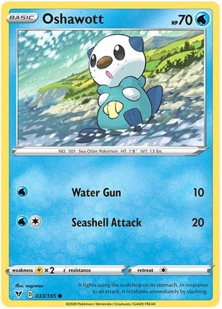 Pokemon Card Vivid Voltage 033/185 33/185 Oshawott Common