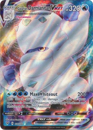 <transcy>Pokemon Card Vivid Voltage 037/185 37/185 Galarian Darmanitan VMAX Ultra Sjælden</transcy>