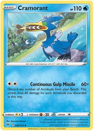 <transcy>Pokemon Card Vivid Voltage 040/185 40/185 Cramorant Gelegentlich</transcy>