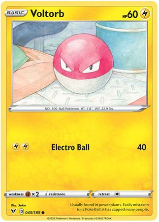 <transcy>Pokemon Card Vivid Voltage 045/185 45/185 Voltorb Common</transcy>