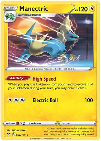 Pokemon Card Vivid Voltage 052/185 52/185 Manectric Rare