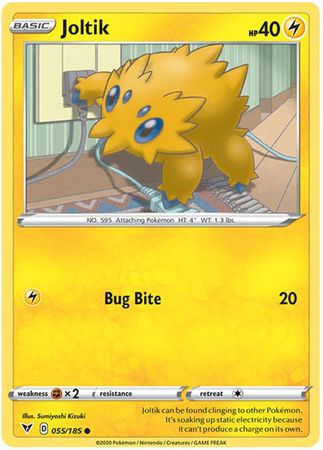 <transcy>Pokemon Card Vivid Voltage 055/185 55/185 Joltik Common</transcy>