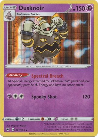 <transcy>Pokemon Card Vivid Voltage 071/185 71/185 Dusknoir Holo Selten</transcy>