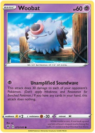 <transcy>Pokemon Card Vivid Voltage 073/185 73/185 Woobat Common</transcy>