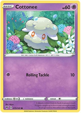 <transcy>Pokemon Card Vivid Voltage 075/185 75/185 Cottonee Common</transcy>