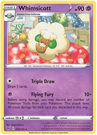 Pokemon Card Vivid Voltage 076/185 76/185 Whimsicott Rare