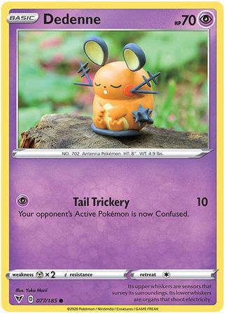 <transcy>Pokemon Card Vivid Voltage 077/185 77/185 Dedenne Common</transcy>