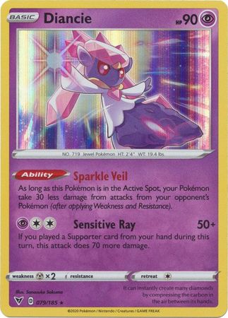 Pokemon Card Vivid Voltage 079/185 79/185 Diancie Holo Rare