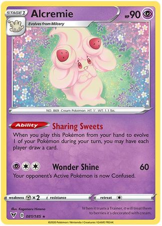 <transcy>Pokemon Card Vivid Voltage 081/185 81/185 Alcremie Selten</transcy>