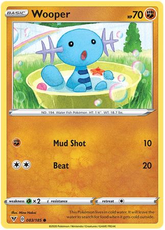 <transcy>Pokemon Card Vivid Voltage 083/185 83/185 Wooper Common</transcy>