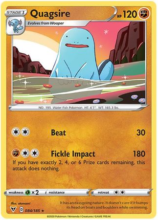 Pokemon Card Vivid Voltage 084/185 84/185 Quagsire Rare