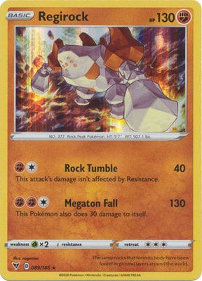 Pokemon Card Vivid Voltage 089/185 89/185 Regirock Holo Rare