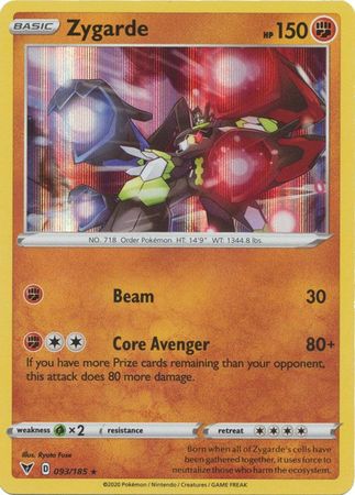 <transcy>Pokemon Card Vivid Voltage 093/185 93/185 Zygarde Holo Selten</transcy>