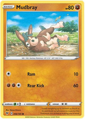 Pokemon Card Vivid Voltage 096/185 96/185 Mudbray Common