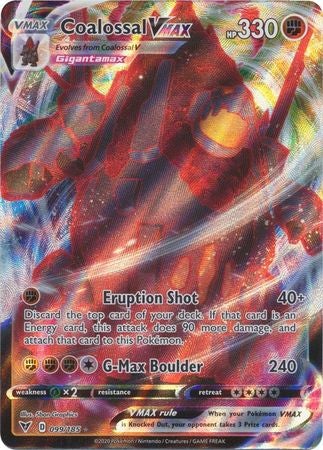 <transcy>Pokemon Card Vivid Voltage 099/185 99/185 Coalossal VMAX Ultra Rare</transcy>