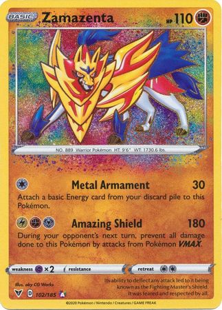 Pokemon Card Vivid Voltage 102/185 Zamazenta Amazing Rare