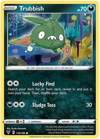 <transcy>Pokemon Card Vivid Voltage 110/185 Trubbish Common</transcy>