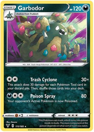 <transcy>Pokemon Card Vivid Voltage 111/185 Garbodor Sjælden</transcy>