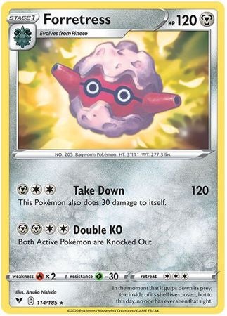 <transcy>Pokemon Card Vivid Voltage 114/185 Forretress Sjælden</transcy>