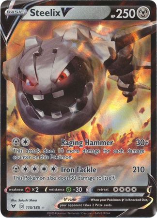 <transcy>ポケモンカードビビッドボルテージ115 / 185SteelixVウルトラレア</transcy>