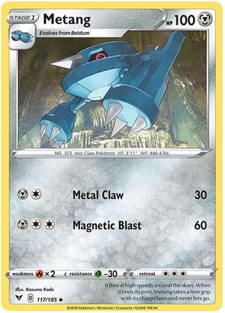 Pokemon Card Vivid Voltage 117/185 Metang Uncommon