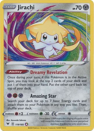 Pokemon Card Vivid Voltage 119/185 Jirachi Amazing Rare