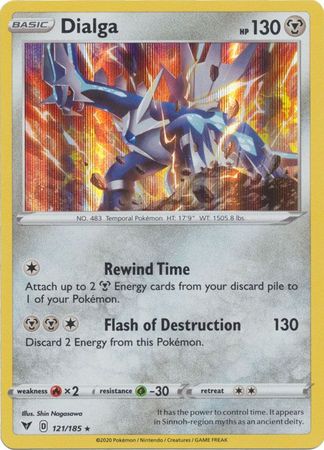 <transcy>بطاقة بوكيمون Vivid Voltage 121/185 Dialga Holo نادر</transcy>